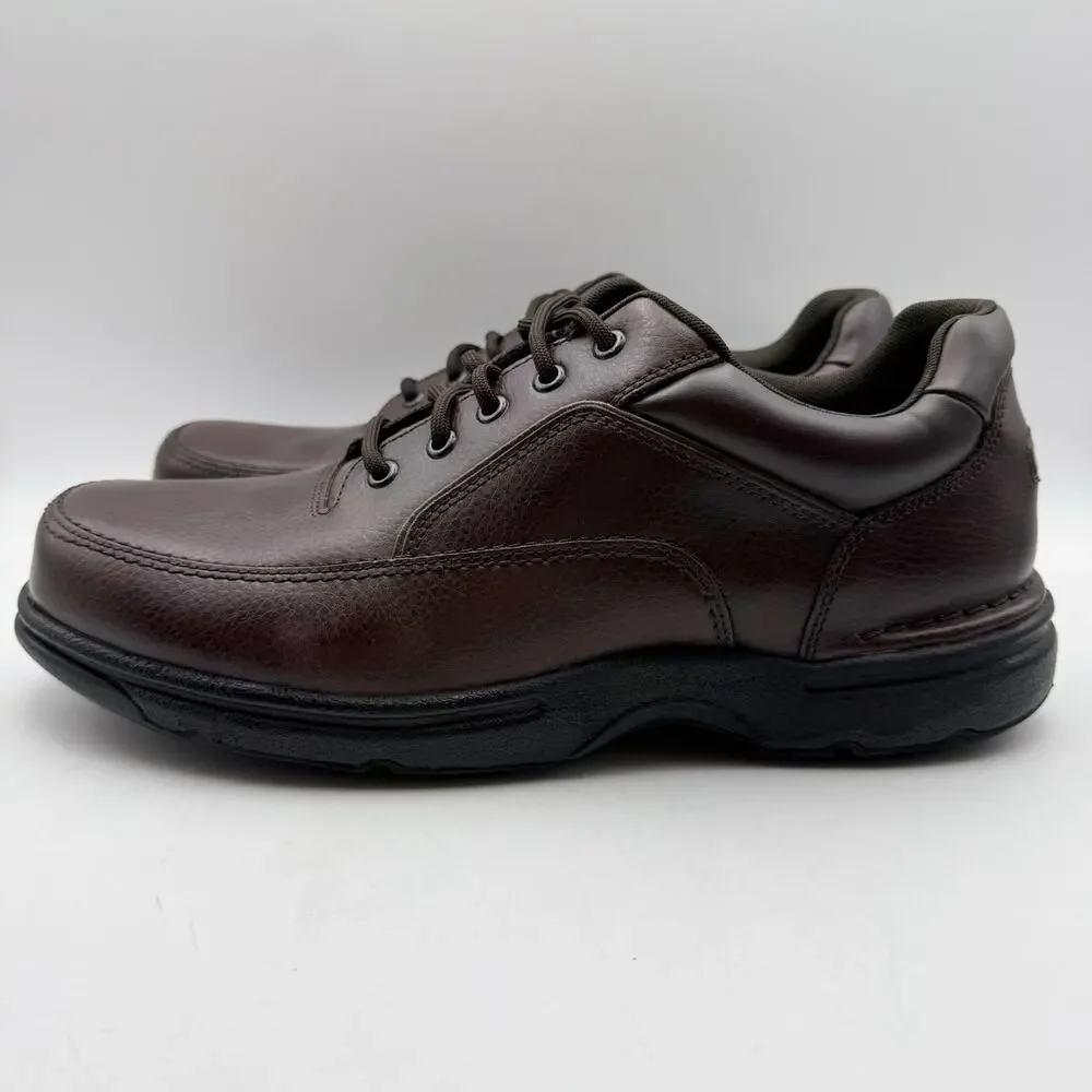 Rockport Mens Eureka Sneakers US 11.5 XWIDE EU 46 Brown Leather EUC